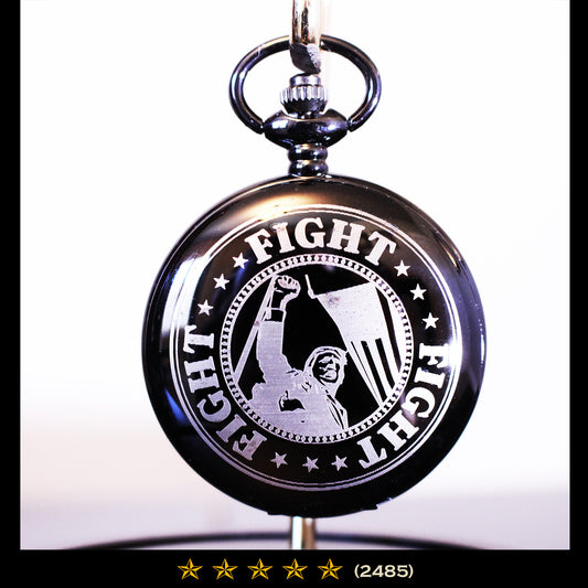 President Trump Fight Assassination Attempt Gift Pocket Watch